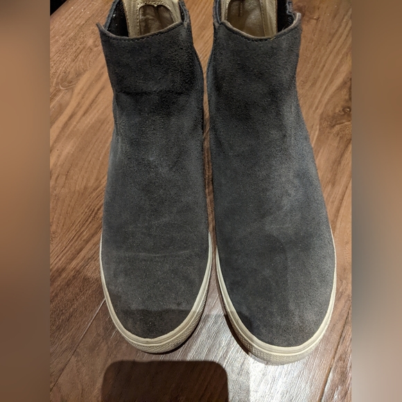 Dolce Vita - Wylee Slip On Wedge Chelsea Bootie Sneakers - Size 7.5 (Grey Suede) - Picture 10 of 16